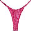 image:imageOYOANGLE Womens Metallic Thong Bikini Bottom Low Rise Cheeky Swim Bottoms BeachwearHot Pink