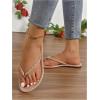 image:imageOYOANGLE Womens Braided Strap Flip Flop Thong Sandals Open Toe Slider Sandal Beach Vacation ShoesKhaki