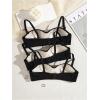 image:imageOYOANGLE Girls Training Bras Padded Bralette with Adjustable Detachable Strap Strapless Bandeau BraBlack