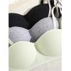 image:imageOYOANGLE Girls Training Bras Padded Bralette with Adjustable Detachable Strap Strapless Bandeau BraBlack Grey Green