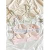 image:imageOYOANGLE Girls Training Bras Padded Bralette with Adjustable Detachable Strap Strapless Bandeau BraPink Green