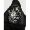 image:imageOYOANGLE Womens Y2k Halter Tank Tops Floral Embroidery Bow Lace Trim Ruched Fitted Sleeveless Going Out TopBlack