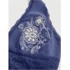 image:imageOYOANGLE Womens Y2k Halter Tank Tops Floral Embroidery Bow Lace Trim Ruched Fitted Sleeveless Going Out TopBlue