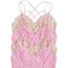 image:imageOYOANGLE Womens 4 Pack Lace Bralettes Criss Cross Cami Bras Unlined Wireless Comfortable Everyday Bra Cute Lace BrasApricot Pink