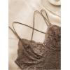 image:imageOYOANGLE Womens 4 Pack Lace Bralettes Criss Cross Cami Bras Unlined Wireless Comfortable Everyday Bra Cute Lace BrasMulticolor