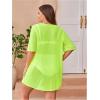 image:imageOYOANGLE Womens Plus Size Bathing Suit Cover Up Mesh Sheer Split Swimsuit Coverup Dress Beach VacationMint Green