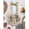 image:imageOYOANGLE Womens Floral Boho Summer Halter Crop Tops Embroidery Vacation Tank Top Tie Backless Vintage Going Out TopsDark Khaki
