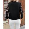 image:imageOYOANGLE Womens Casual Lightweight Jackets 34 Sleeve Open Front Work Office Blazer Suit JacketBlack