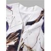 image:imageOYOANGLE Womens Floral Print Baseball Collar Bomber Jacket Long Sleeve Zip Up Coat OuterwearWhite