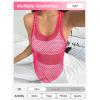 image:imageOYOANGLE Womens Mesh Racerback Workout Tank Top Hollow Out Scoop Neck Sleeveless Sports ShirtsHot Pink