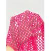 image:imageOYOANGLE Womens Mesh Racerback Workout Tank Top Hollow Out Scoop Neck Sleeveless Sports ShirtsHot Pink