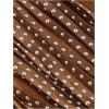 image:imageOYOANGLE Womens Studded Fringe Trim Tie Front Vest Top Boho Outfits 70s Hippie Western Cowgirl Sleeveless Jacket OuterwearBrown