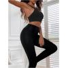 image:imageOYOANGLE Y Back Sports Bra for Women Low Impact Racerback Workout Padded Bras Sexy Straps Yoga BrasBlack
