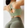 image:imageOYOANGLE Womens Padded Crisscross Back Sports Bras Workout Crop Tank Tops Wirefree Seamless Workout Soft BraGreen