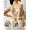 image:imageOYOANGLE Womens Padded Crisscross Back Sports Bras Workout Crop Tank Tops Wirefree Seamless Workout Soft BraGreen