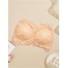 image:imageOYOANGLE Womens 3 Pack Strapless Lace Bandeau Bras Padded Wireless Bralettes Push Up Comfy Tube Top BraMulticolor