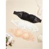 image:imageOYOANGLE Womens 3 Pack Strapless Lace Bandeau Bras Padded Wireless Bralettes Push Up Comfy Tube Top BraMulticolor