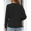image:imageOYOANGLE Womens Open Front Cardigans Long Sleeve Work Dressy Casual Fall Jackets OuterwearBlack