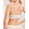 image:imageOYOANGLE Womens Unlined Lace Strapless Sexy Comfort Bra Push Up Padded Underwire Wedding BrasWhite