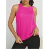 image:imageOYOANGLE Womens Workout Tank Top Cut Out Backless Running Sports Athletic Sleeveless TopsHot Pink
