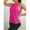 image:imageOYOANGLE Womens Workout Tank Top Cut Out Backless Running Sports Athletic Sleeveless TopsHot Pink