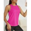 image:imageOYOANGLE Womens Workout Tank Top Cut Out Backless Running Sports Athletic Sleeveless TopsHot Pink