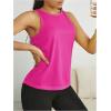 image:imageOYOANGLE Womens Workout Tank Top Cut Out Backless Running Sports Athletic Sleeveless TopsHot Pink