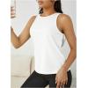 image:imageOYOANGLE Womens Workout Tank Top Cut Out Backless Running Sports Athletic Sleeveless TopsWhite