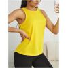 image:imageOYOANGLE Womens Workout Tank Top Cut Out Backless Running Sports Athletic Sleeveless TopsYellow