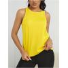 image:imageOYOANGLE Womens Workout Tank Top Cut Out Backless Running Sports Athletic Sleeveless TopsYellow