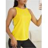 image:imageOYOANGLE Womens Workout Tank Top Cut Out Backless Running Sports Athletic Sleeveless TopsYellow