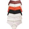 image:imageOYOANGLE Womens 6Pack Seamless Underwear High Waist Moisture Wicking Breathable No Show Panties BriefsBmulticolor