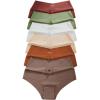 image:imageOYOANGLE Womens 6Pack Seamless Underwear High Waist Moisture Wicking Breathable No Show Panties BriefsCmulticolor