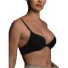 image:imageOYOANGLE Womens Wireless Seamless Deep V Demi Bra Sexy Front Closure Thin Seamless Bralette Light Shaping BrasBlack