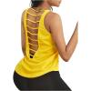 image:imageOYOANGLE Womens Workout Tank Top Cut Out Backless Running Sports Athletic Sleeveless TopsYellow